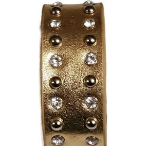 Gold metallic rhinestone & stud magnet bracelet.